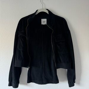 AERIE Black Corduroy Track Suit